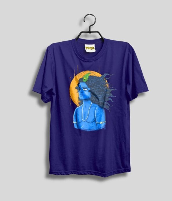 Lord Krishna bangla graphic printed tshirt