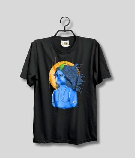 Lord Krishna bangla graphic printed tshirt