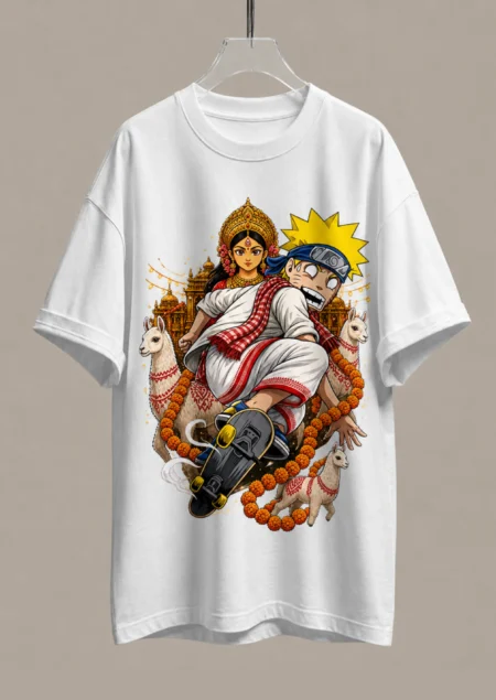 Naruto Pujo Pandal Festival Oversized T-Shirt